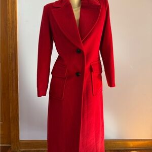 Bernardo Vibrant Red Trench Coat NWT $298 size XS